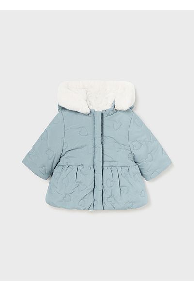 MAYORAL Winter Baby Girl Double Sided Hooded Coat Blue