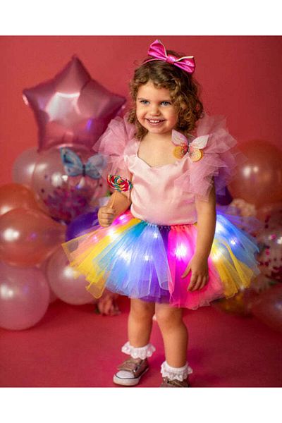 fustite cu luminite Baby's Rainbow Sparkle Skirt - 3-18 months (68-86 cm)