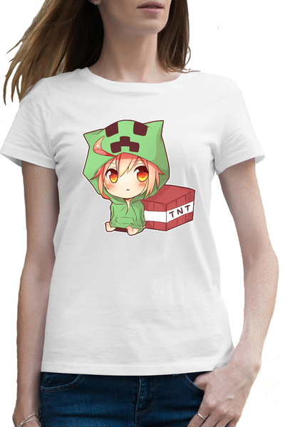 OEM Tricou femei Minecraft Anime Creeper