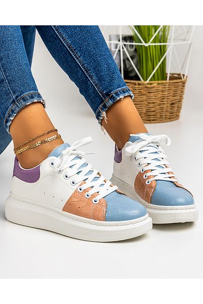 starlike Pantofi sport dama albi cu albastru A137