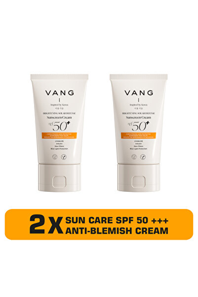 VANG 2'Li Yüksek Koruma Pembe Renkli Güneş Kremi | SPF 50+++ & Mavi Işık Koruma