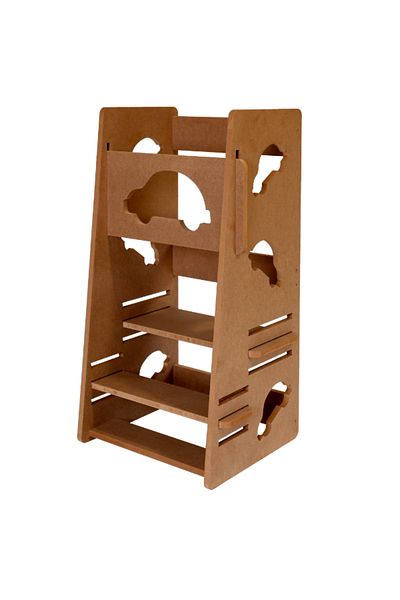 BRUNOSHOP.RO Turn de invatare - learning tower natur masinuta