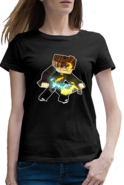 OEM Tricou femei Diamond Gold Sword Minecraft