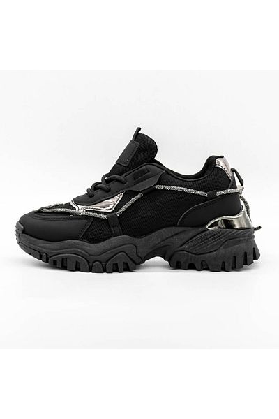 mei Women's Sports Shoes 3B25 Black-Guncolor