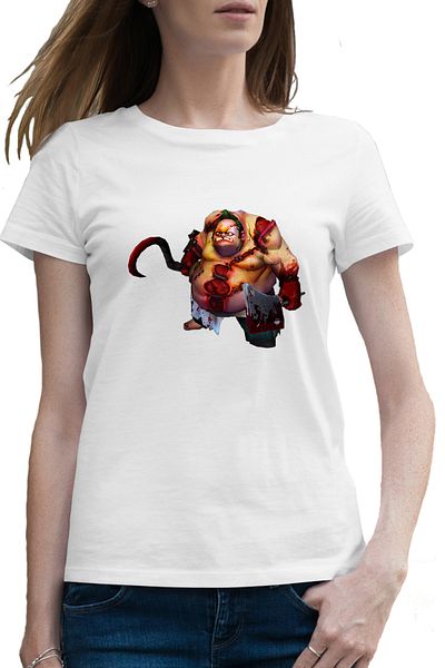 OEM Women's T-shirt Dota 2 Pudge Butcher Hero Horror Halloween Dota2