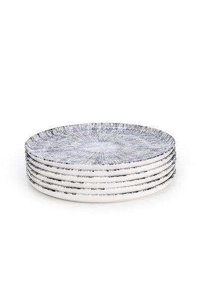 Edessa 26.5cm Astin Ceramic Dinner Plate - Multicolor (Set of 6)