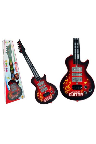 Star Electric Guitar for Kids, with Colored Diodes, Red