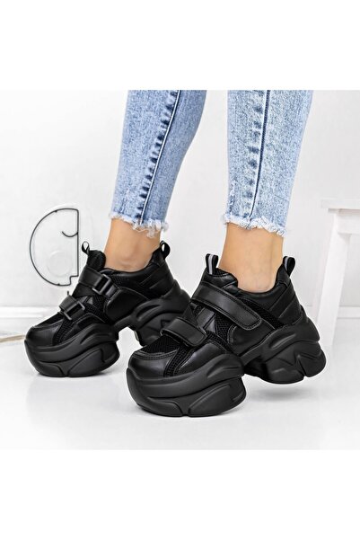 mei Γυναικεία Αθλητικά Παπούτσια με Πλατφόρμα 3WL71 Μαύρα