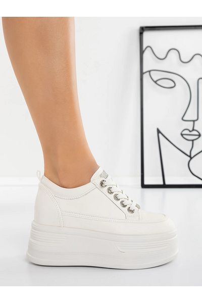 Pantoful Women's Platform Sneakers 5SJN1 White