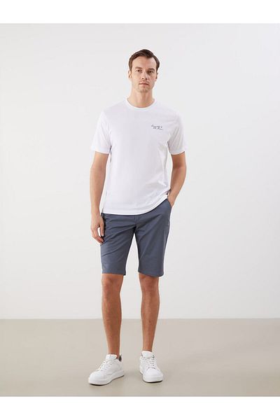 LC Waikiki New Season Crew Neck Printed Combed Cotton Men's T-Shirt - S5Pl09Z8