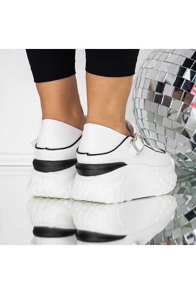 mei Women's Platform Sneakers 3WL80 White