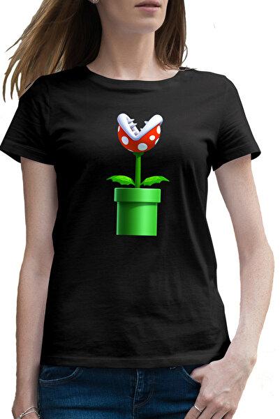 OEM Tricou femei Planta Carnivora Super Mario Bros Video Game