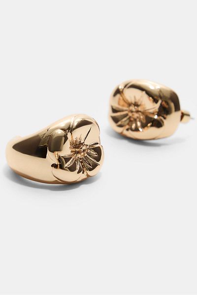 Stradivarius Set of 2 voluminous flower earrings