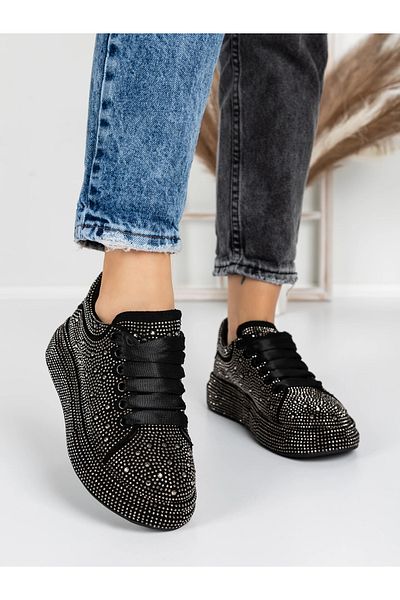 mei Women's Sneakers 5WL57 Black-Guncolor