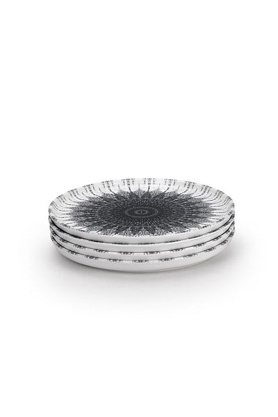 Edessa Cosmo 20cm Ceramic Dessert Plate, Multicolor (Set of 4)