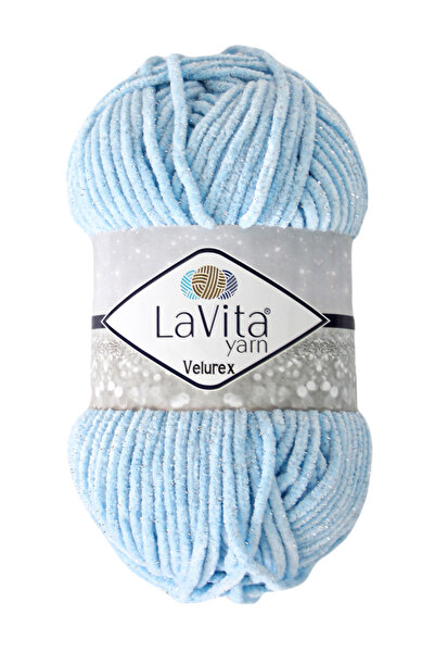 LaVita Yarn خيط حياكة يدوي لامع من فيلوريكس 90% بوليستر 10% لوريكس 100 جرام (...