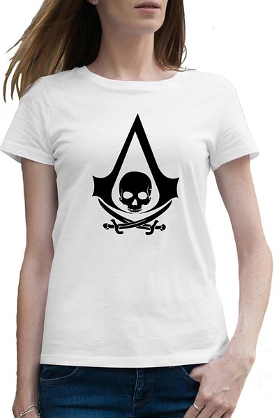 OEM Tricou femei Black Flag Assassin's Creed Logo Emblem