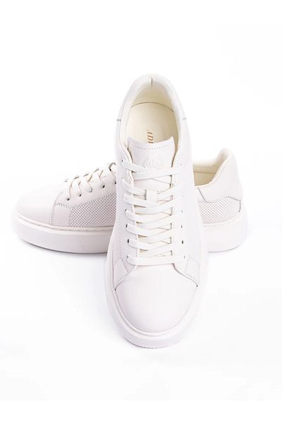 advancer Men's Sports Shoes made of genuine leather F1013 White