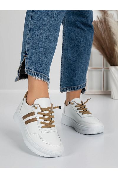 FASHION Women's Sports Shoes 981 White-Khaki