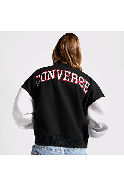 Converse Classic Kadın Dik Yaka Siyah Ceket