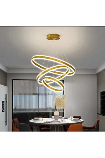 KARAZ 3-ring wave chandelier