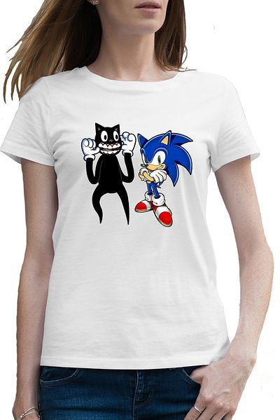 OEM Tricou femei Cartoon Cat Sonic the Hedgehog Epic Game