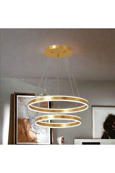 KARAZ Two-ring wave chandelier