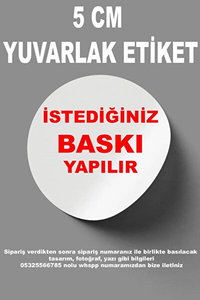 HEDİYELİKS Etichetă rotundă 5cm 20 buc