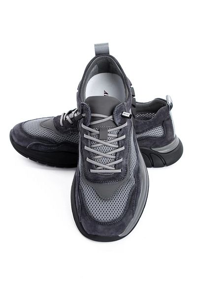 advancer Men's Sports Shoes Made of Genuine Leather 82268 Gray