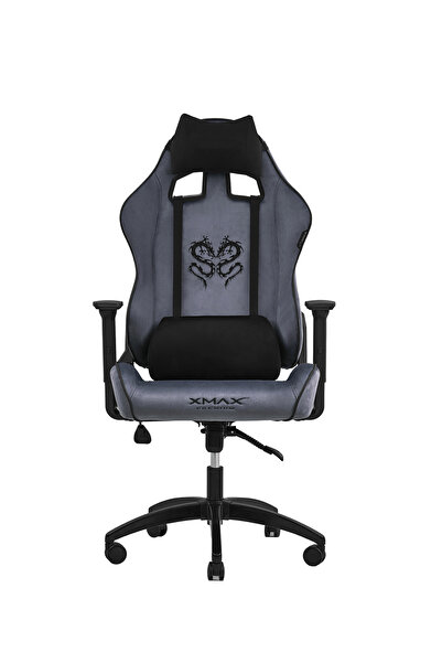 XMAX / Rio Balerion Antrasit Gri Kadife Terletmez Kumaş Gaming Oyuncu Koltuğu / 120 Kg Taşır