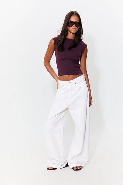 Stradivarius Basic boatneck T-shirt
