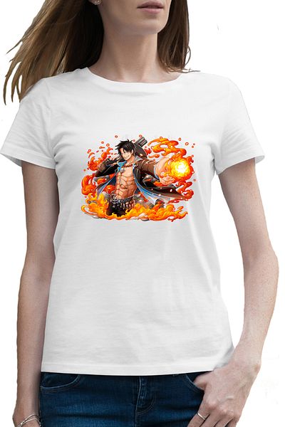 OEM Tricou femei One Piece Portgas D Ace Gol Fire Fist