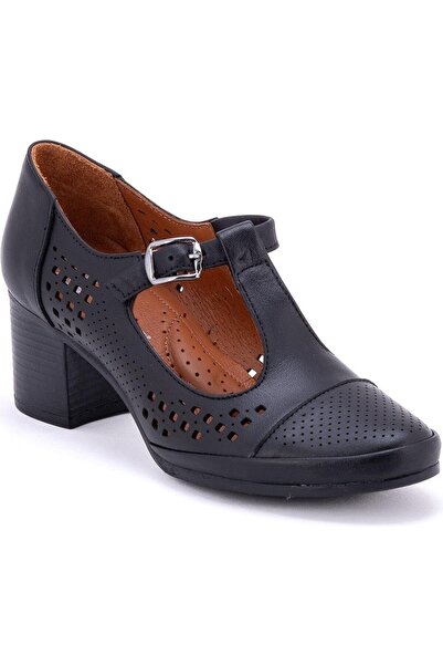 Venüs 1911923 Women's Genuine Leather Ultra Comfort Flexible Sole Heeled Classic Shoes