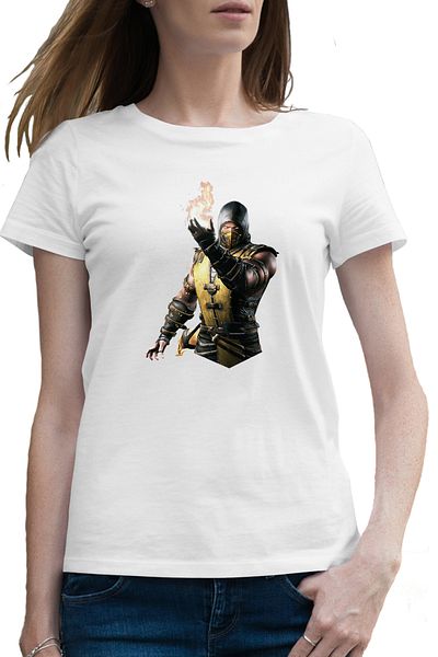 OEM Tricou femei Mortal Kombat Scorpion Deadly Alliance Video Game Fatalitate