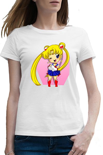 OEM Tricou femei Sailor Moon Chibi Bebe Anime Manga