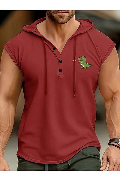 LUNAVISTA Sporty Hooded sleeveless Hooded top with a simple print