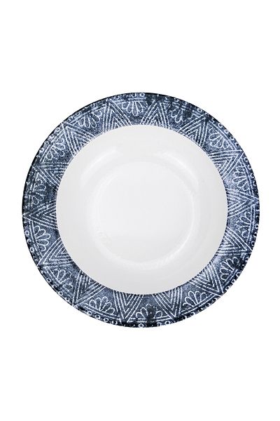 Edessa Ceramic Ginko 22Cm Round Soup Plate, White