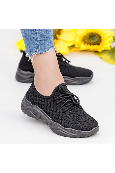 mei Women's Sports Shoes TF2 Black