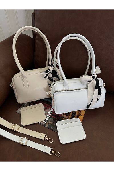NOTHING Women's 2-Piece Hand Shoulder Bag Set with Adjustable Strap Scarf and Card Holder Gift Moriselen