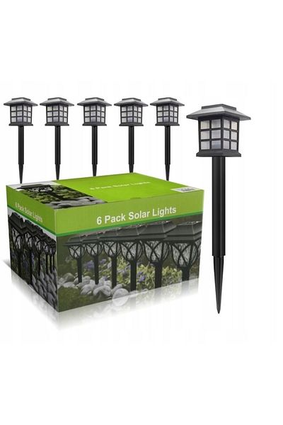 Azaris SET FELINARE LAMPĂ DE GRĂDINĂ CU LUMINĂ SOLARĂ ȘI CALDĂ 6x