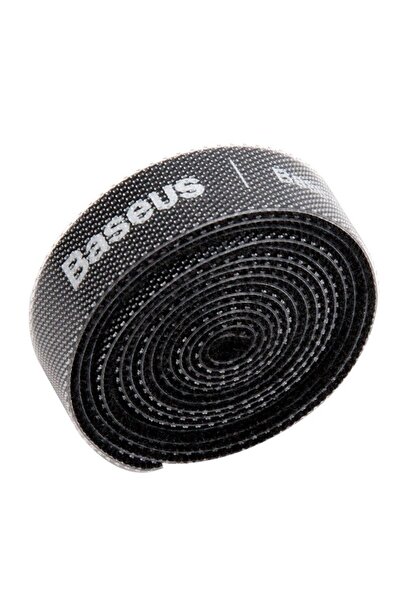 Baseus Organizer kabli taśma rzepowa rzep 1m czarny