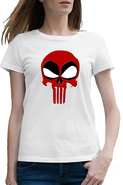 OEM Tricou femei Deadpool Punisher Reaper Skull