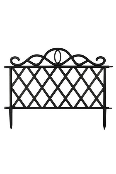 OEM Set 3 buc gardulet decorativ din plastic, 47.5x36 cm, Negru