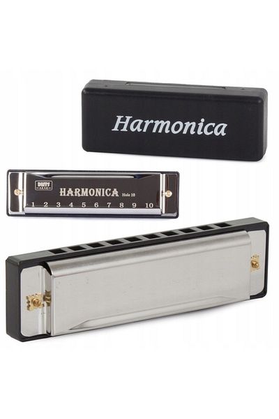 4 kgns Harmonika harmonijka ustna z etui dla początkujących instrument