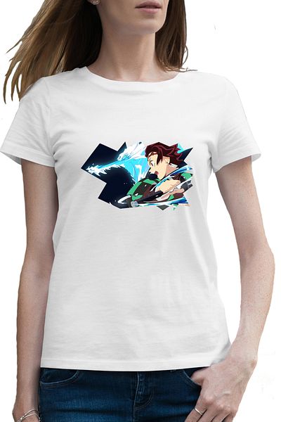 OEM Tricou femei Demon Slayer Tanjiro Attack Kimetsu no Yaiba