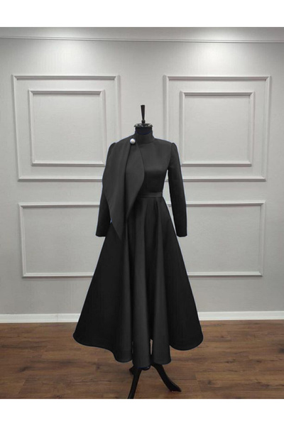 sade abiye Damla Model Inci Detaylı Lacivert