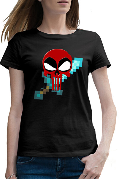 OEM Tricou femei Deadpool Reaper Minecraft Sword Diamond