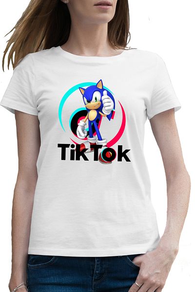 OEM Tricou femei Sonic the Hedgehog Tiktok Tik Tok Creator Play