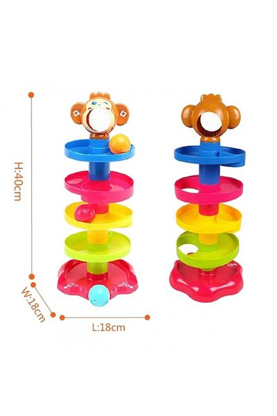 woopie Set spirala, WOOPIE, Ball Pit, 3 mingi, multicolor, 6m+