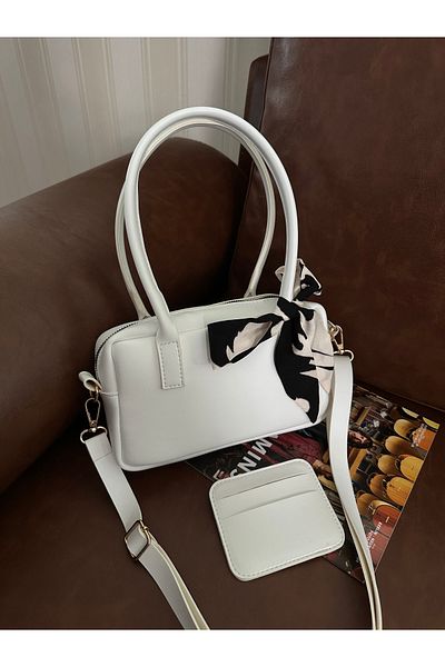 NOTHING Women's 2-Piece Hand Shoulder Bag Set with Adjustable Strap Scarf and Card Holder Gift Moriselen